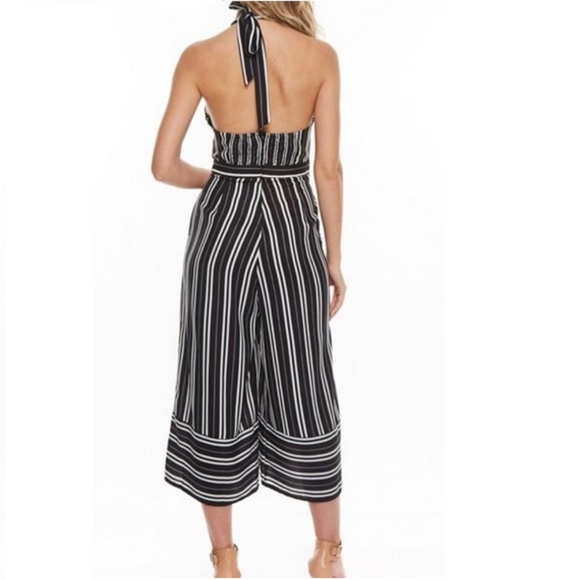 BACKLESS STRIPE MIDI JUMPSUIT - Picture 2 of 5